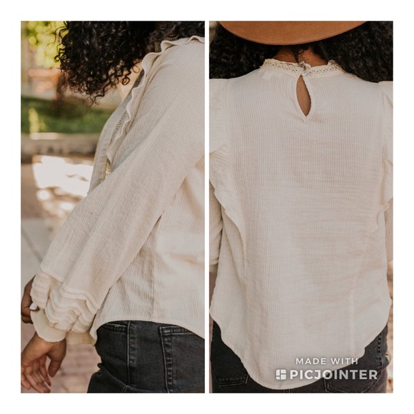 NWT Roolee Schulyer Lace Blouse - Picture 3 of 3